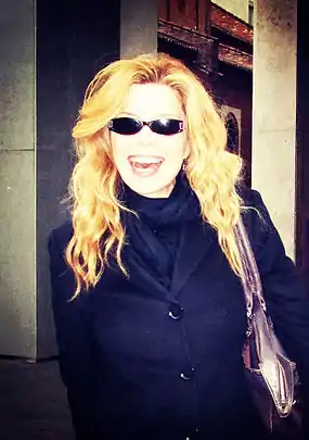 Benedicta Boccoli på San Babila torvet i Milano, 3. maj 2015