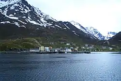 Bygden Bergsfjord på østsiden af fjorden