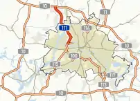 Bundesautobahn 111s forløb