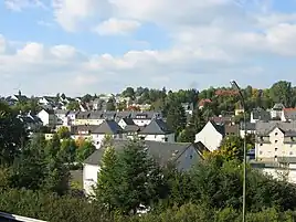 Udsigt over Münchberg fra Bahnhofsstraße
