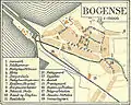 Kort over Bogense år 1900