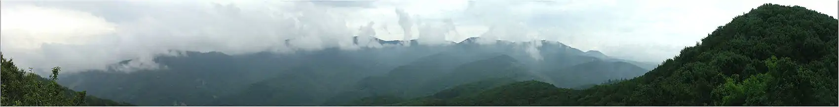 Panorama overBörzsönybjergen (Duna-Ipoly Nationalpark)