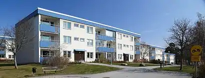 Treetagers smalhus var den almindeligste bygningstype og tegl det almindeligste facademateriale. Disse huse er dog beklædte med kalksandsten