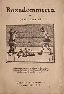 Georg Brustads Boxedommeren udgivet i 1922