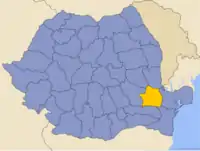 Administrative map of Rumænien  with Brăila highlighted