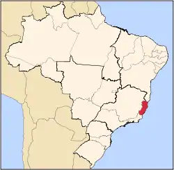 Beliggenhed af Espírito Santo delstat