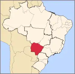 Beliggenhed af Mato Grosso do Sul delstat