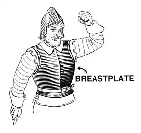 Vams under brystplade