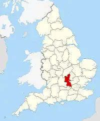 Placering af Buckinghamshire i England