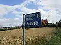 Skiltning til Budved (Budwedt)