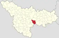 Kommunens beliggenhed i distriktet Timiș