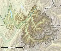 Bifloden l'Arly fra byen Megève