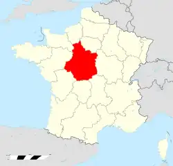 Map of Centre-Val de Loire