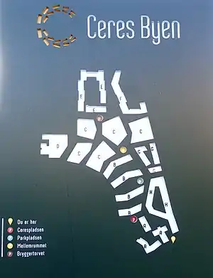 Ceresbyen, oversigtskort