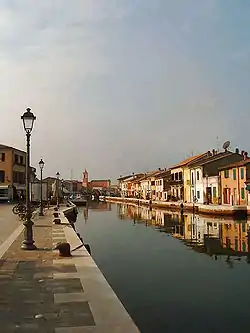 Havnen i byen Cesenatico nær Cesena