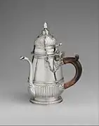 Sølvchokoladekande (omkring 1700), Metropolitan Museum of Art, New York.