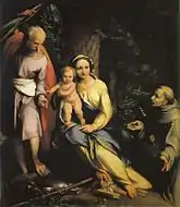 CorreggioRest on Flight to Egypt, 124 × 107 cm.