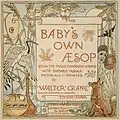 Omslaget til en af Walter Crane’s Toy Books fra 1874, illustreret og designet af Walter Crane, farvelagt og trykt af Edmund Evans