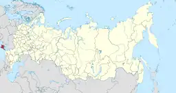 Krims placering i Rusland