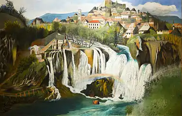 Vandfald ved Jajce, 1903