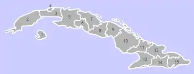 Provinser på Cuba