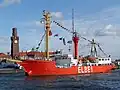 Fyrskibet Elbe 1 ud for Hapag-Hallerne