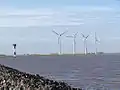 enercon E-112 prototype with two REpower 5M prototypes at Cuxhaven test field