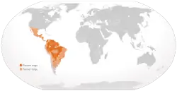 Udbredelsesområdet for Jaguaren