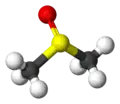 Kugle-og-pind-model af dimethylsulfoxid
