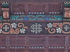 Dekoration Jesus Menneskets Frelser og slyngende planter