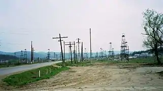 Boretårne i landsbyen