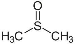 Strukturformel af dimethylsulfoxid
