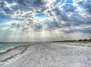 Dzharylhatj strandlinje