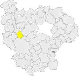 Beliggenhed af Dombühl i Landkreis Ansbach