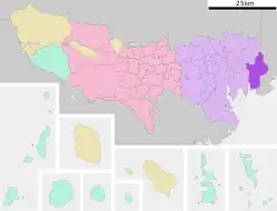 Edogawa-kus beliggenhed i Tokyo Metropolis
