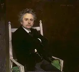 Eilif Pettersens portrett av komponisten Edvard Grieg (1891)