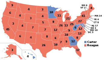Delstaternes antal valgmandsstemmer