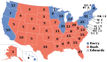 Valgresultatet for præsidentvalget.