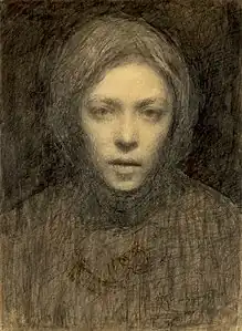 Selvportræt, 1895 ('A Finnish Peasant Girl')