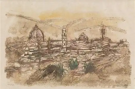 Florence, træsnit, 1925