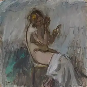 Model med spejl, 1924