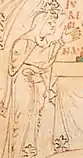 Dronning Emma som gengivet i 1031 i det illuminerede manuskript Liber Vitae