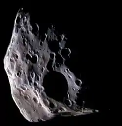 Epimetheus set fra rumsonden Cassini-Huygens