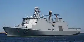 HDMS Esbern Snare under manøvrerulle i Gdynia, Polen