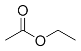 Strukturformel af ethylacetat