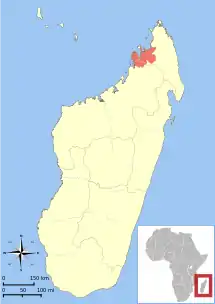 Udbredelse på Madagaskar