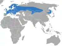 Vandspidsmusens udbredelse