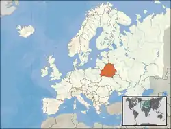 Hvideruslands placering