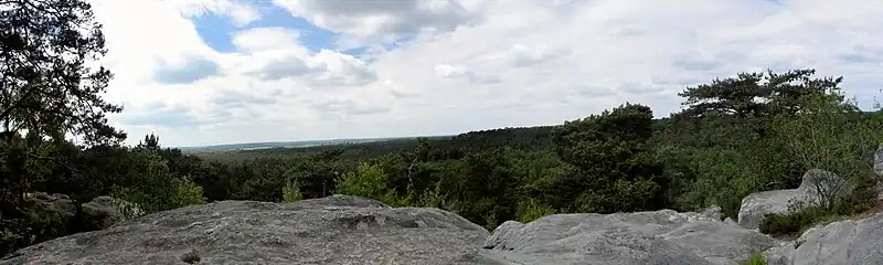 Udsigt over Gorges de Franchard i Fontainebleauskoven