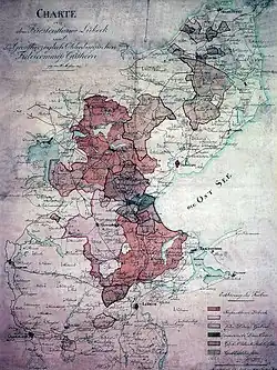 Fyrstendømmet Lübecks placering